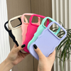 Macaron Color Silicone Style Case with Wave Edge Drop Protection Compatible with for iPhone 15 16 17 Pro Max