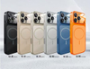 Original Color Magnetic PC Acrylic Premium Textured Minimalist Pure Color Phone Case Large Window for 17/16/15/14/13 Pro Max