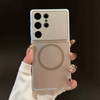 Factory Wholesale 6 Colors Frosted Luxury Orange Magnetic Minimalist Pure Color PC Phone Case with Box Packaging for S26/S26
