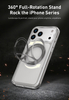 Premium Transparent Magnetic Phone Case with Kickstand & Magnetic Finger Ring TPU+Acrylic Phone case for 17 16 15 Pro Max