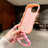 Anti-Drop Waterproof 1.5mm TPU Macaroon Case with Wrist Strap Custom Logo for 14/15/16/17 Pro/Pro Max Mobile Phones