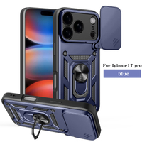 Factory Supplier 2-in-1 Magnetic Phone Case for iPhone 17 16 15 14 Pro Max Plus Offers Camera Protection Ring Stand Features