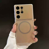 Factory Wholesale 6 Colors Frosted Luxury Orange Magnetic Minimalist Pure Color PC Phone Case with Box Packaging for S26/S26