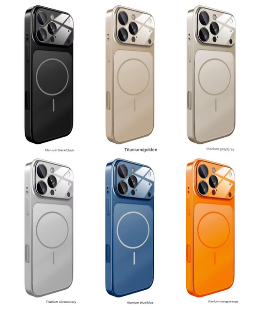 Luxury Original Colors Matte Magnetic Phone Cover for iPhone 17 Pro Max 16 Pro 15 14 13 12 Lens Protective Mobile Shell Coques