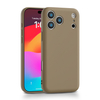 Wholesale Customizable Minimalist TPU Phone Case for for 13-17 Pro Max Solid Liquid Colors Shockproof Silicone Film