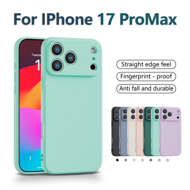 Personalized Pure Color TPU Shockproof Anti-scratch Phone Case for 17 Pro 16 Promax 15 13 12 11
