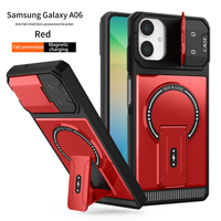 New 2-in-1 Magnetic Kickstand Luxury Design Phone Case Lens Protection TPU/PC Hybrid Shockproof 6 Colors for 17 16 15plus