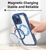 Magnetic Phone Case for iPhone 15 14 13 12 Pro Max Matte TPU+PC Hybrid Shockproof Cover with Ring Holder