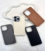Premium Minimalist Shockproof PU Clear Solid Color Phone Case for 11 12 13 14 15 16 Pro Max (4 Colors)