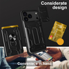 Magnetic Kickstand Card Holder Wallet Mobile Phone Case for iPhone 16 15 14 Pro Max Plus 16e Defend Cover with Camera Accessory