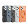 Kickstand Case Premium 3D Dots Texture Magnetic Ring Shockproof Slim Back Cover for 17/16/15 Pro Max Wireless Charge