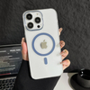 Transparent Magnetic Phone Case with Colorful Magnetic Ring Premium PC Cell Phone Cover for iPhone 17/16/15/14/13 Promax