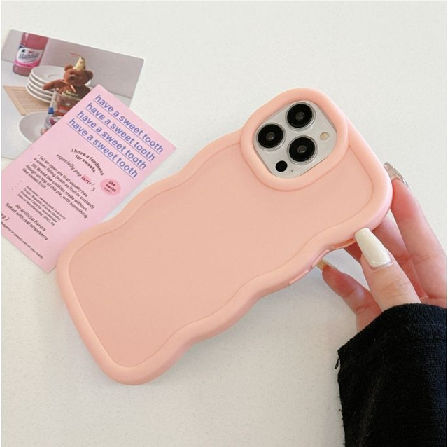 Wavy Mobile Phone Cases for Oppo Cheap Price Shock Proof Soft Tpu Phone Protection Cute Phone Covers for Redmi 12c Pure Color