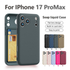 Wholesale Customizable Minimalist TPU Phone Case for for 13-17 Pro Max Solid Liquid Colors Shockproof Silicone Film