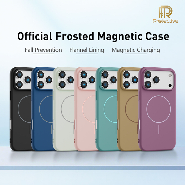 2026 Magnetic TPU Anti-fall Shockproof Phone Case Minimalist 7 Colors for 17 16 15 14 13 12promax