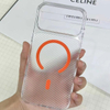 Carbon Fiber Transparent Magnetic PC Phone Case Texture Wireless Charging for iPhone 17promax 15 16 14 13proamx