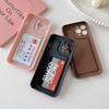 Hot Sale Fashion Design TPU Shockproof Card Holder Plain Color Mobile Phone Cases for 17 16 15 14 13 12 11 Pro Max