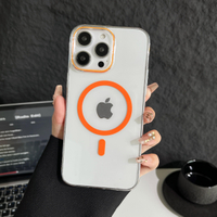 Luxury Transparent Shockproof Magnetic PC Clear Phone Cover Premium Mobile Phone Cases for iPhone 16 15 14 13 12 11 Pro Max