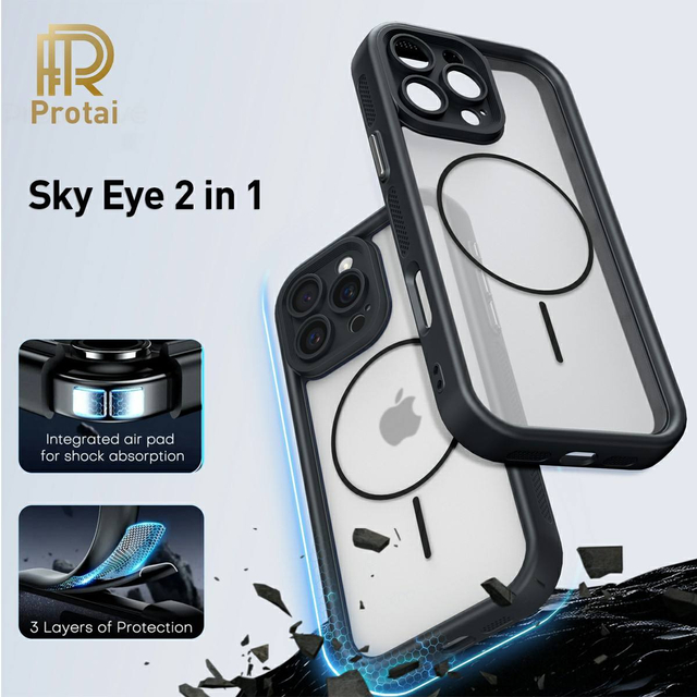 New Arrival Modern Shockproof TPU+PC Magnetic Wireless Charging Mobile Phone Case for for 17/16/15/14/13 Pro Max (6 Colors
