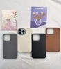 Premium Minimalist Shockproof PU Clear Solid Color Phone Case for 11 12 13 14 15 16 Pro Max (4 Colors)