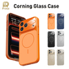 Original Large Frosted Glass Wireless Charging Magnetic PC Magnetic Back Case for iPhone 17 16 Pro Max Frosted Large Viewing