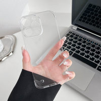 Transparent Shockproof Hard PC Protector Cover for 16 Pro Max/15/14/13 Frameless Thin Mobile Phone Case