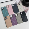 Luxury Solid Color Hard PC Magnetic Phone Case for iPhone 17 16 15 14 13 12 Pro Fashion Back Cover