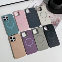 Luxury Solid Color Hard PC Magnetic Phone Case for iPhone 17 16 15 14 13 12 Pro Fashion Back Cover
