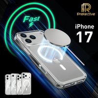 2.5MM Acrylic Magnetic Phone Case for iPhone Transparent TPU Bumper with Strong 3000G Magnetic Adsorption