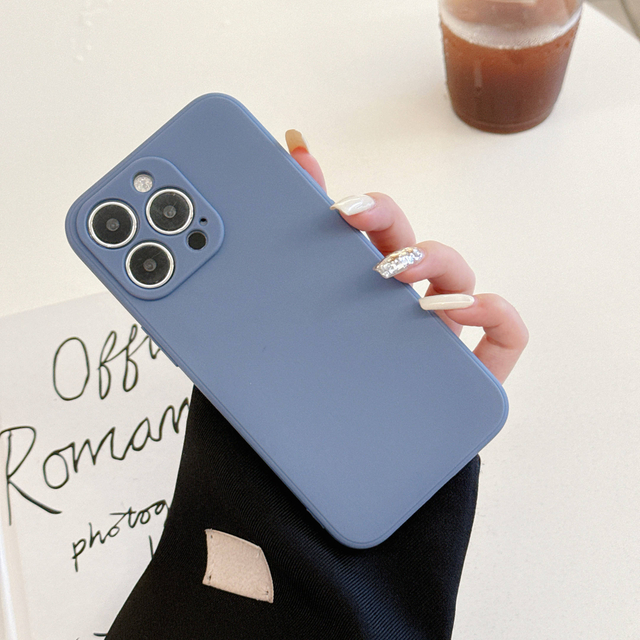 Pure Color TPU Shockproof Matte Soft Mobile Phone Cases for 1716/15/14/13 Pro Max/Plus with Precise Cutouts