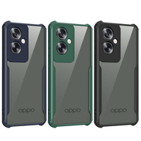 Wholesale 2-in-1 Transparent PC Back TPU Lens Protective Case Acrylic Shockproof Mobile Phone Cases for iPhone and OPPO