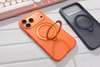 Ins Style Magnetic Wireless Charging PC Phone Case with Kickstand for 17/16/15/14/13 Pro Max