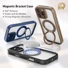 Luxury Matte Magnetic Bracket Case Transparent Protective Shockproof Phone Case for iPhone 17 Promax 16