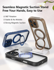 Luxury Matte Magnetic Bracket Case Transparent Protective Shockproof Phone Case for iPhone 17 Promax 16