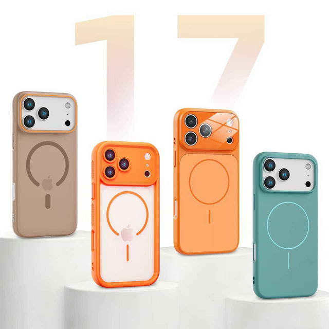 Original Color PC Glass Frosted Wireless Charging Magnetic Phone Case for Mobile Phone for iPhone 17 air 13 14 15 16 Pro Max