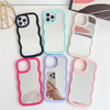 Sast Selling Custom New Popular Luxury Wave Edge TPU Shockproof Multi-color Macaroon Mirror Phone Case for