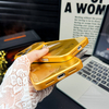 Luxury Gold Magnetic Shockproof Business Phone Case-High-End Niche PC Design for 17/16/15/14/13 Pro Max