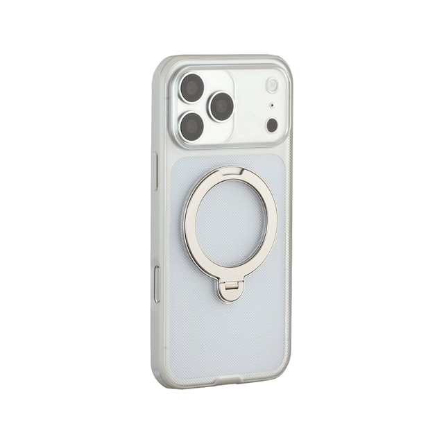 High Quality TPU+PC Magnetic Ring Stand Case 3D Dots Texture Shockproof Wireless Charge for 17/16/15 Pro Max-Wholesale