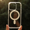 Transparent Acrylic Magnetic Phone Case for 17 Pro Max with 360 Protection Wireless Charging & Shockproof