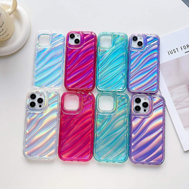 Fashion Laser Anti-fingerprint TPU Cover Mobile Phone Case for iPhone 16 15 14 13 12 11 Pro Max