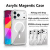 High Quality 2.5mm Thick Acrylic+TPU Magnetic HD Clear Transparent Case for iPhone 17 Pro Max New Generation Mobile Phone Case