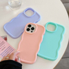 Custom Wavy Edge Soft Smart Phone Case for iPhone 15 16 Pro Max 14 Pro Max13 12 11 Xs Xr Candy Color Waterproof Shockproof