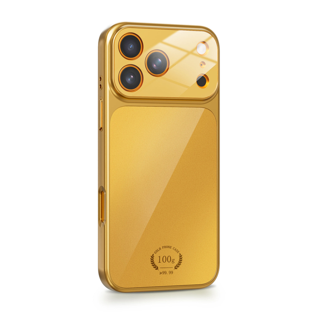 New Trending Golden Case with High Quality AG Glass Magnetic Business Style 17/16/15/14/13 Pro Max Plus