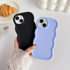 Soft Candy TPU Shockproof Phone Cover Protective Curly Wave Frame Case for iPhone 17 16 15 14 13 Pro Max Plus