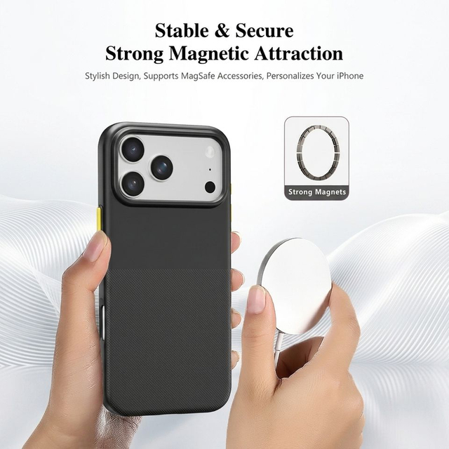Factory Price Magnetic Rugged TPU Case for 17 Pro Max Wireless Charging Shockproof 4 Colors Magnetic Ring Holder Retail