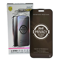 360 Degree Privacy ESD Tempered Glass Aluminum 9H Screen Protector Film Anti Shock Anti-Fingerprint High Transparent for