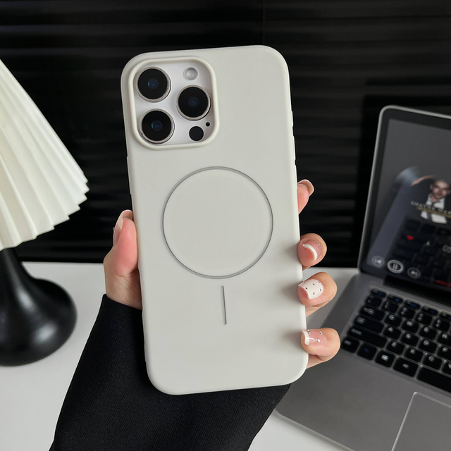 Best Selling Premium Solid Color Soft TPU Phone Case Magnetic Skin-like Cover for iPhone 15 16 17 Pro Max