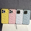 Luxury 3D Wavy Pattern TPU Phone Case for iPhone 16 15 14 13 12 INS Fashionable 3D Cover Factory Wholesale Mobile Phone Cases