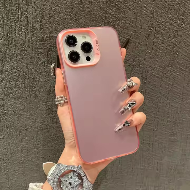 Korean Original Texture Aurora Finish Instagram-Style Premium Minimalist Business Phone Case for iPhone 16pro Max Niche Design