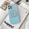 Hot Selling Matte Multi-Color Half PC Transparent Phone Case for iPhone 13 14 15 16 Plus Pro Max-Magnetic Skin Feel